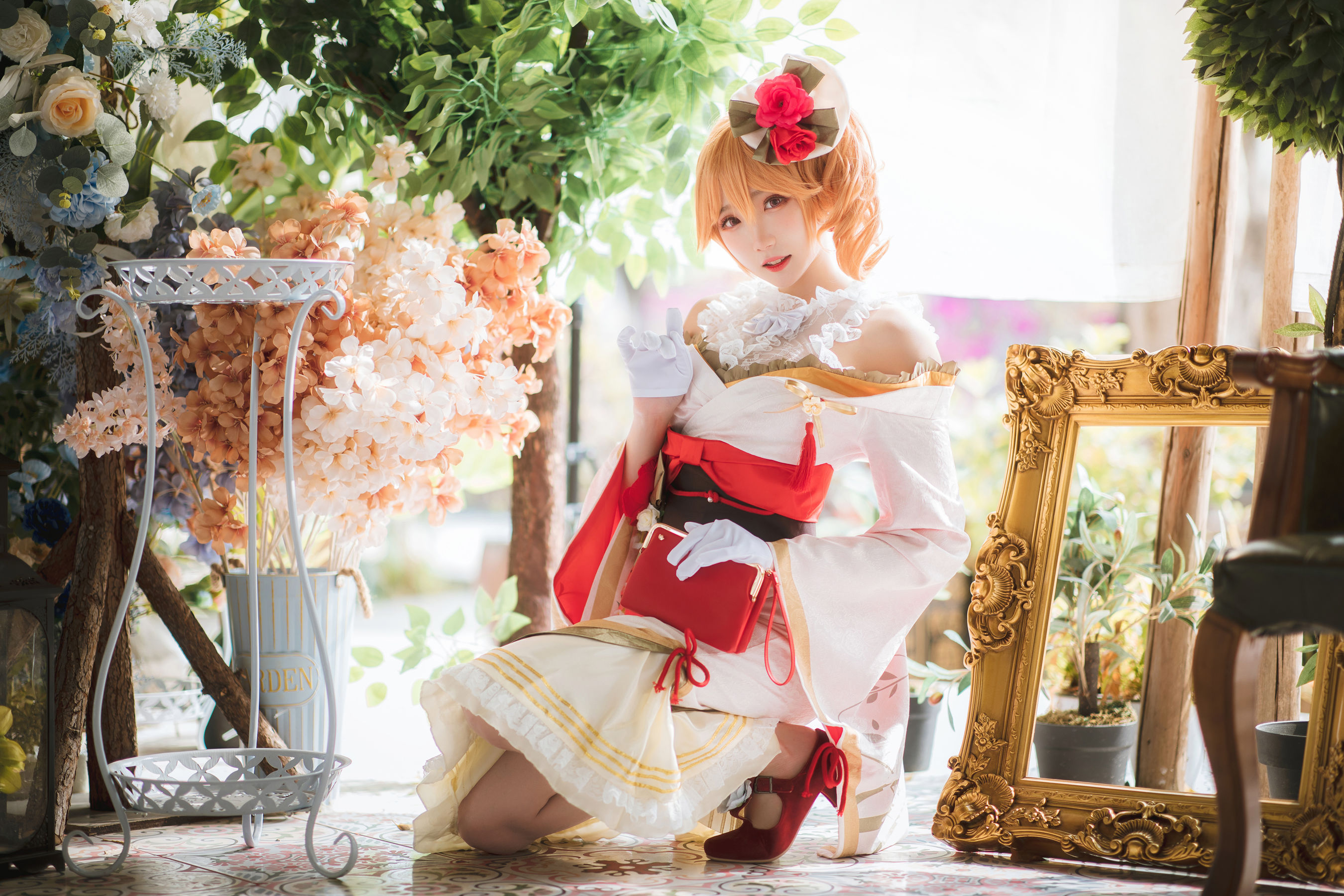 Coser瓜希酱福利 – 碧蓝航线 黎塞留和服 Cosplay-第2张