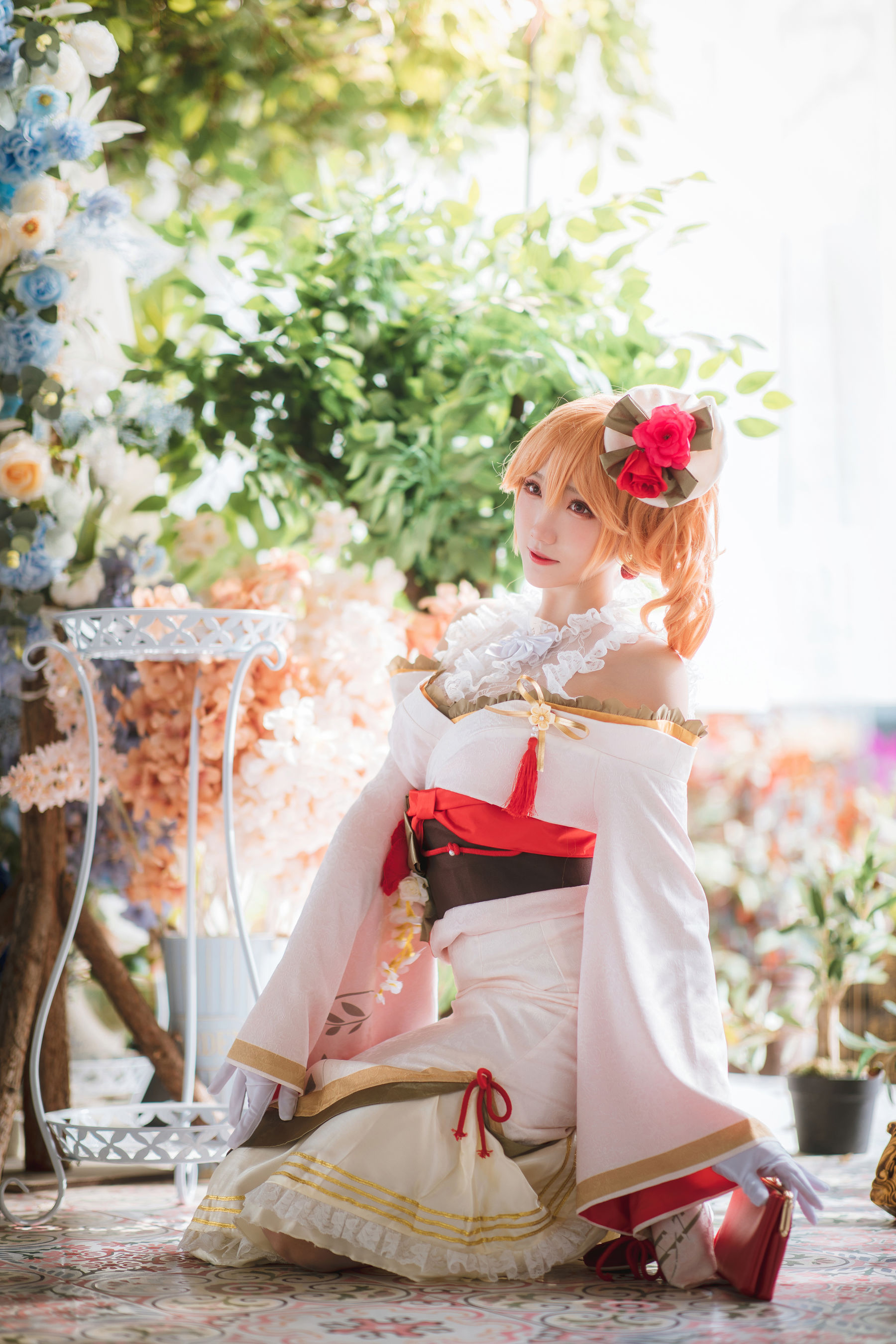 Coser瓜希酱福利 – 碧蓝航线 黎塞留和服 Cosplay-第3张