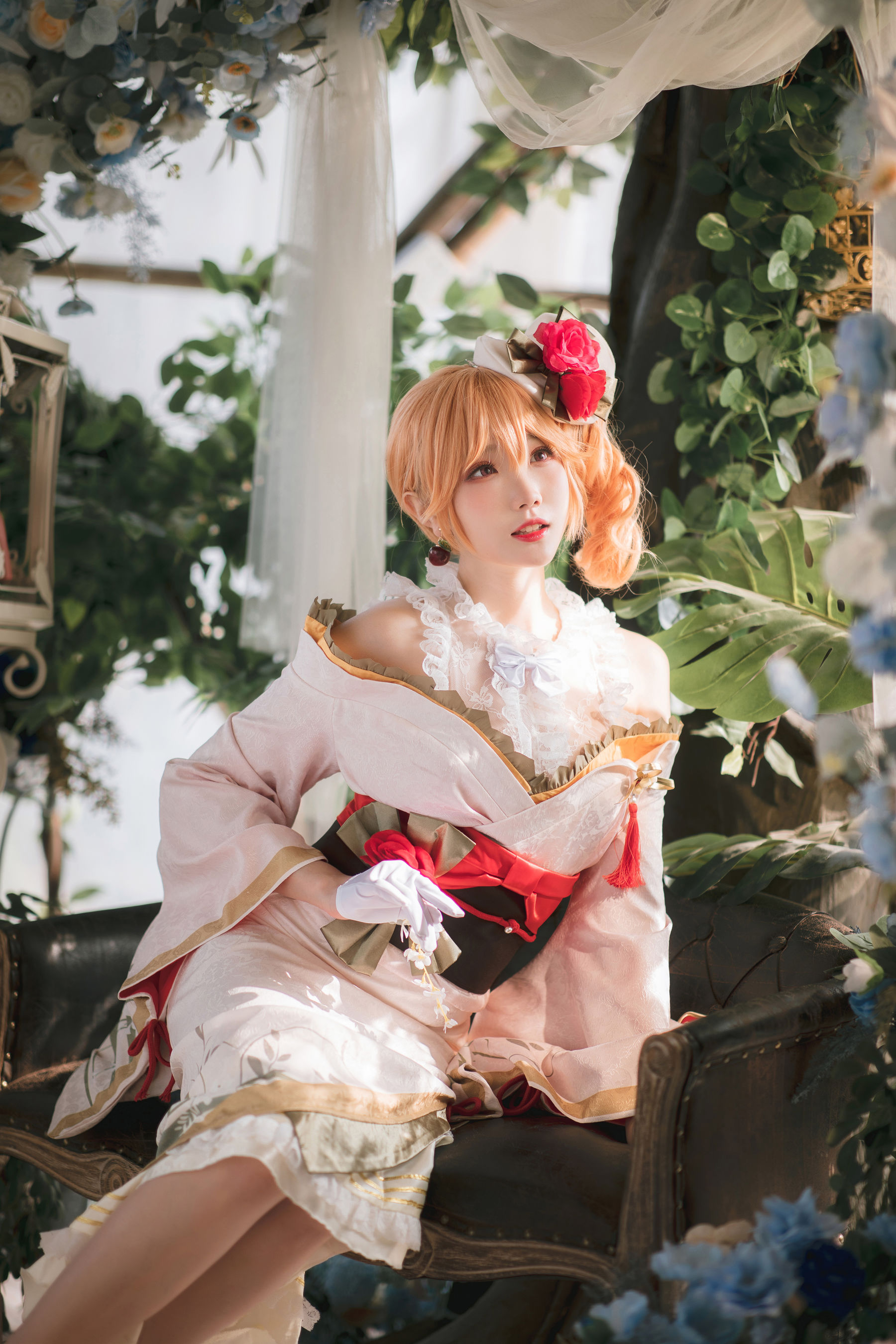 Coser瓜希酱福利 – 碧蓝航线 黎塞留和服 Cosplay-第5张