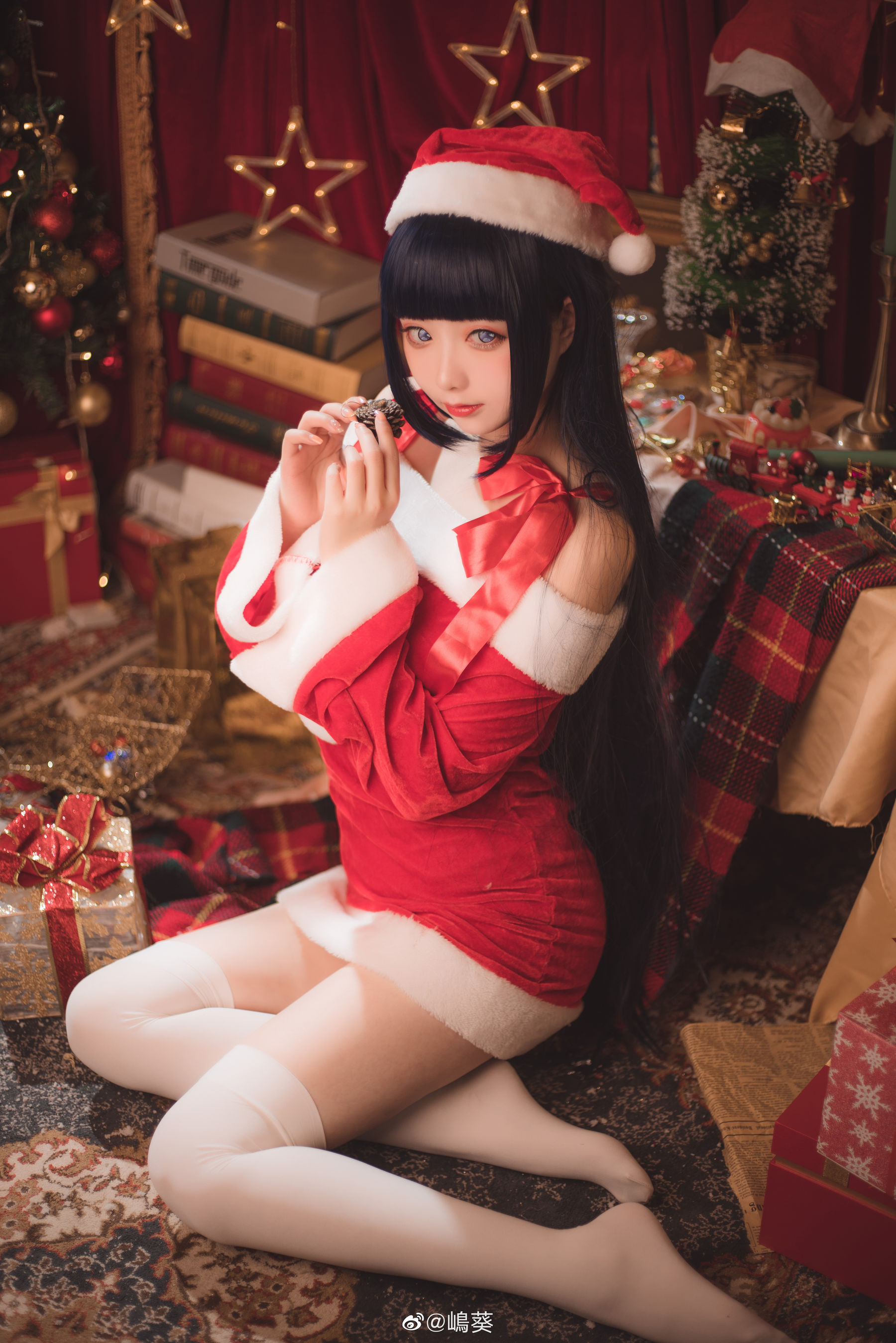 微博美女嶋葵 火影忍者 雏田圣诞 Cosplay-第1张