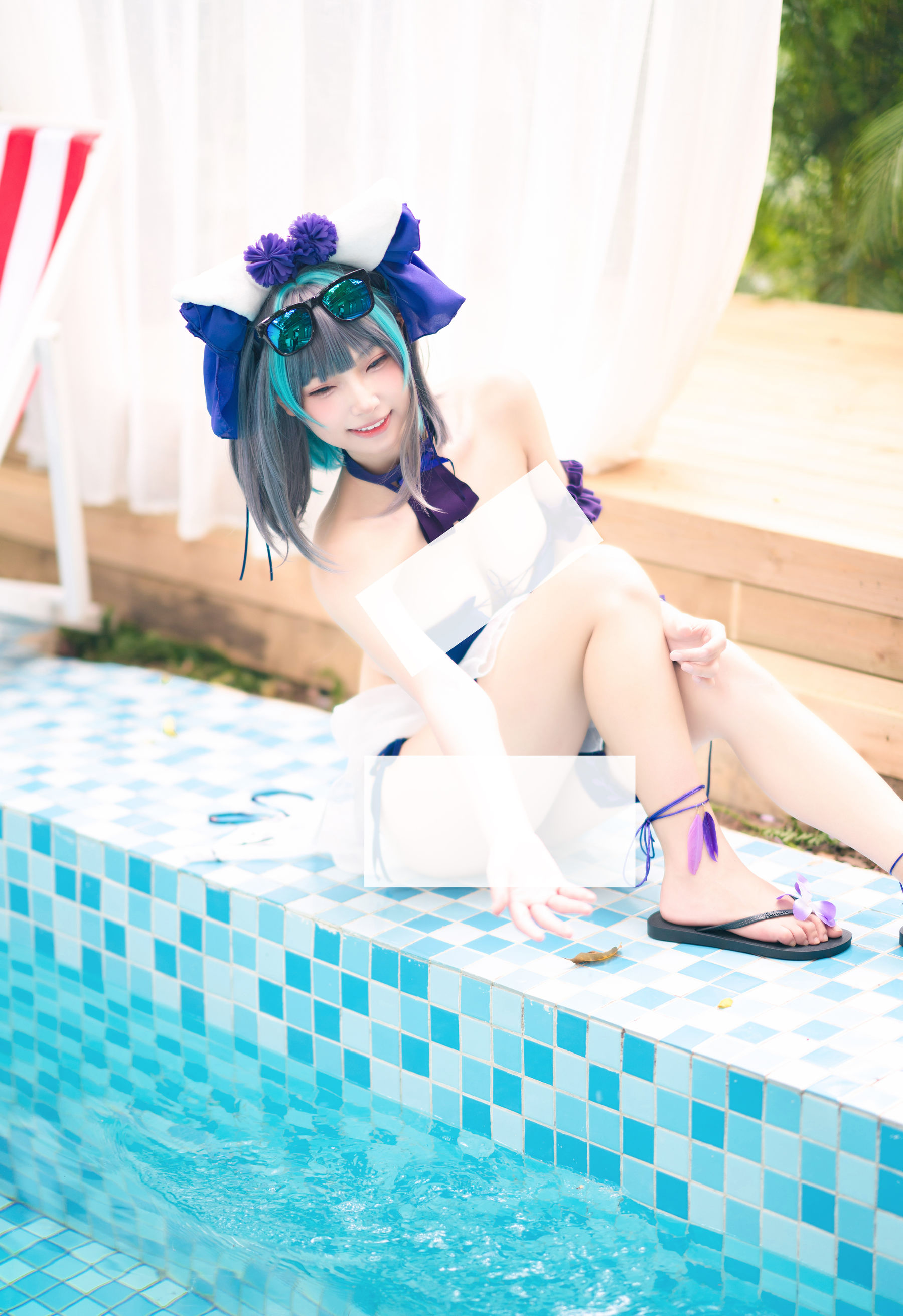橙喵 – 柴郡COS 着水 Cosplay-第1张
