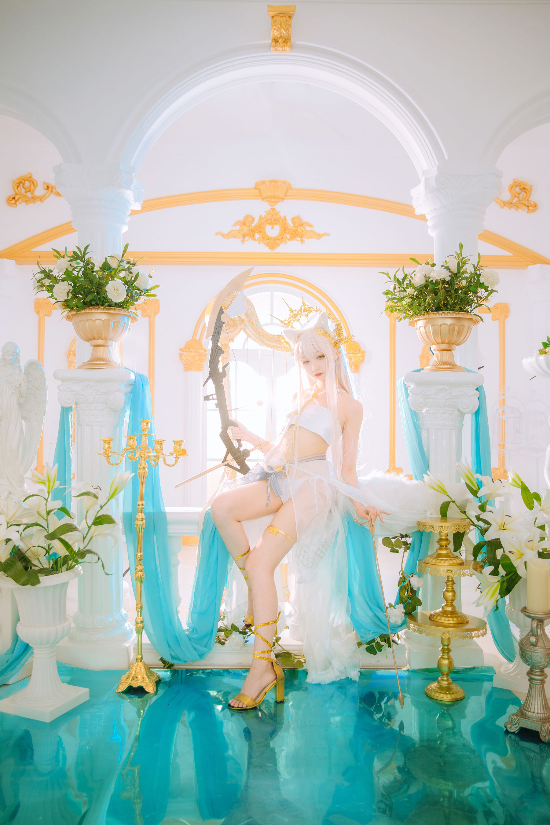 小野寺地瓜 – 白金泳装 Cosplay-第1张