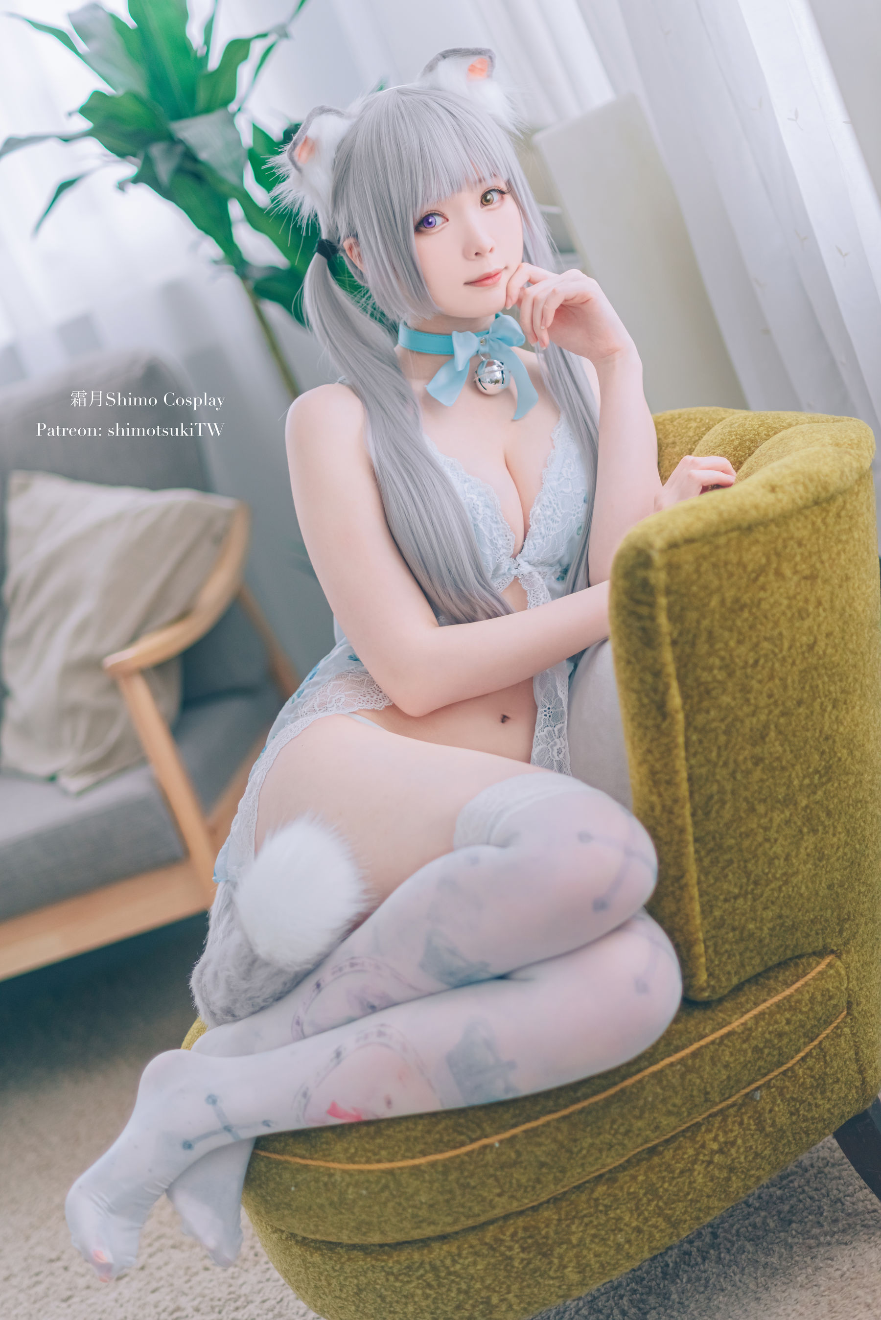 微博妹纸霜月shimo – ベビードールと灰色ねこ Cosplay-第2张
