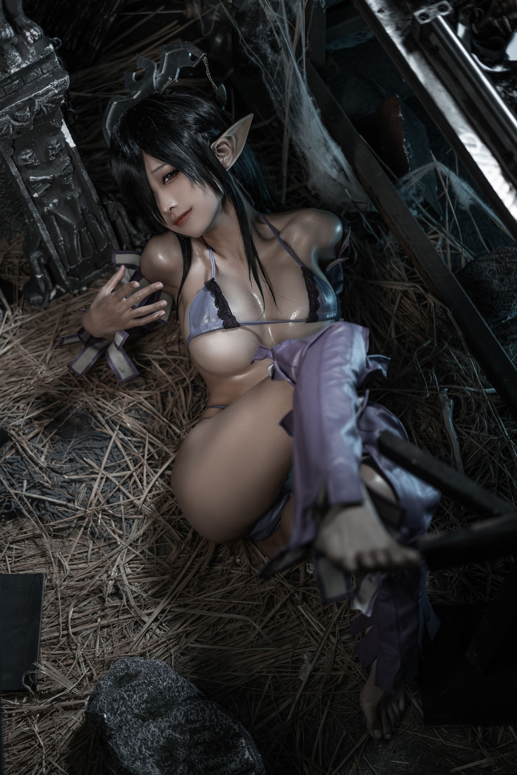 动漫博主蠢沫沫 – 黑兽女王 同人 Cosplay-第1张