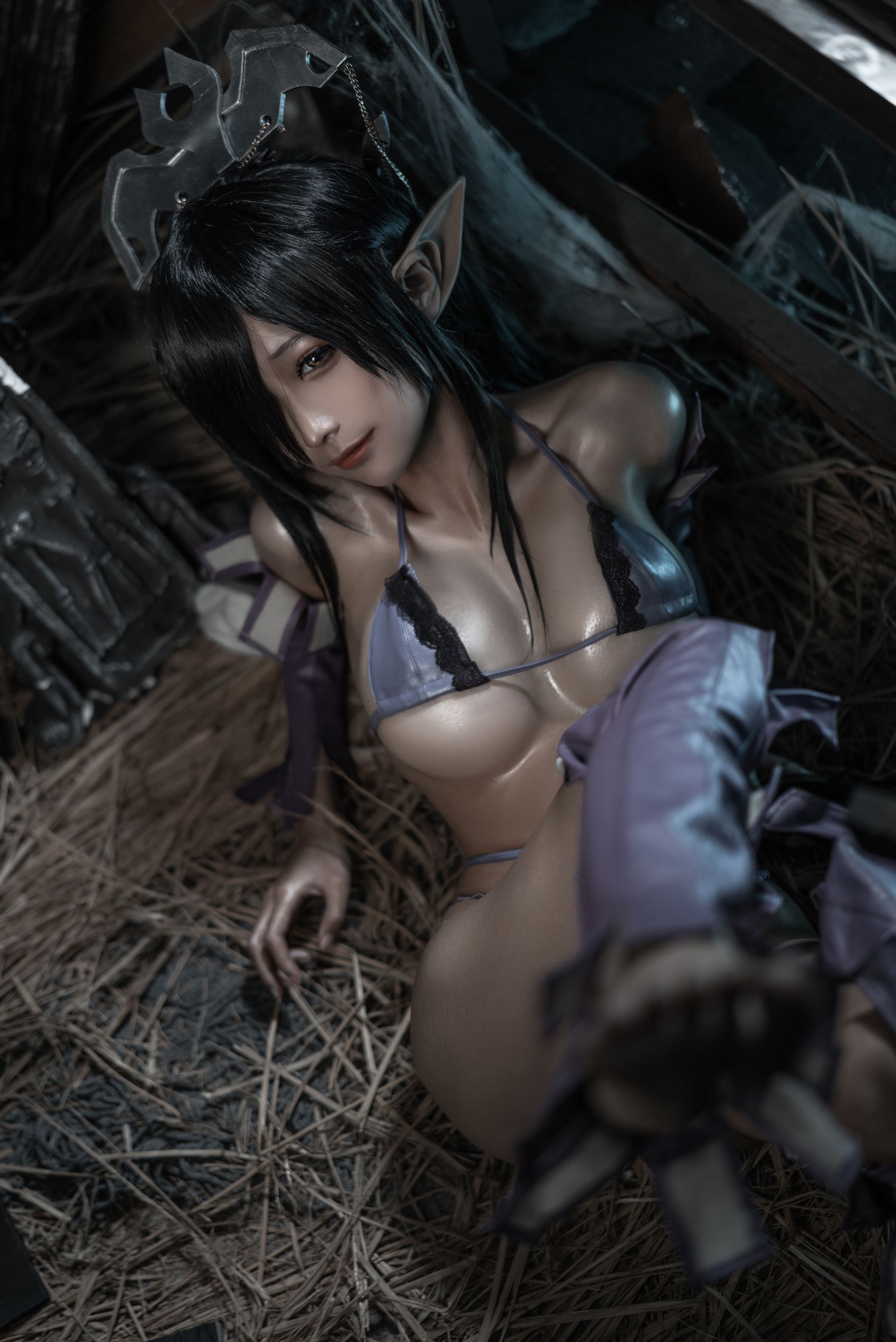 动漫博主蠢沫沫 – 黑兽女王 同人 Cosplay-第2张