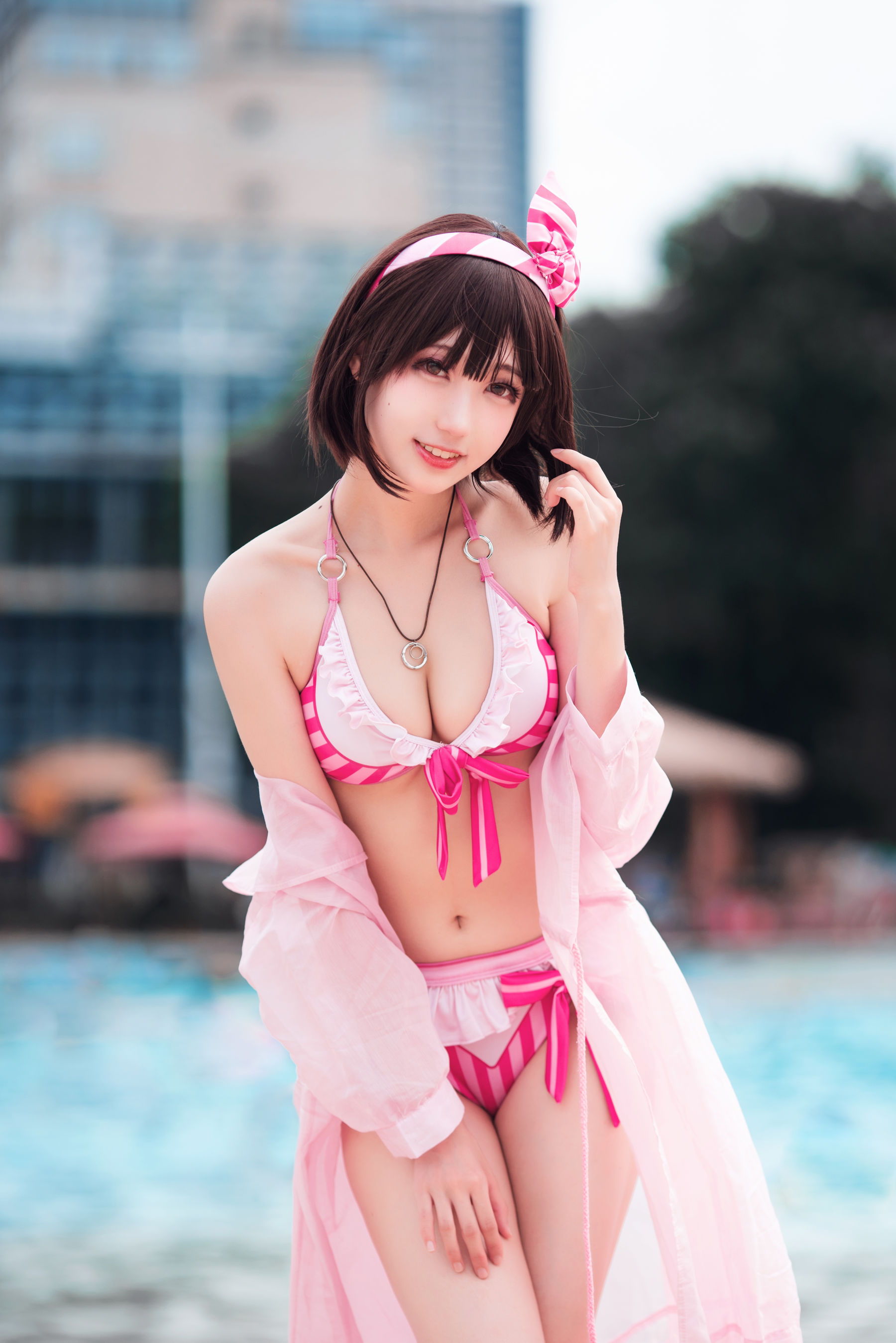 周叽是可爱兔兔 – 圣人惠水着 Cosplay-第3张