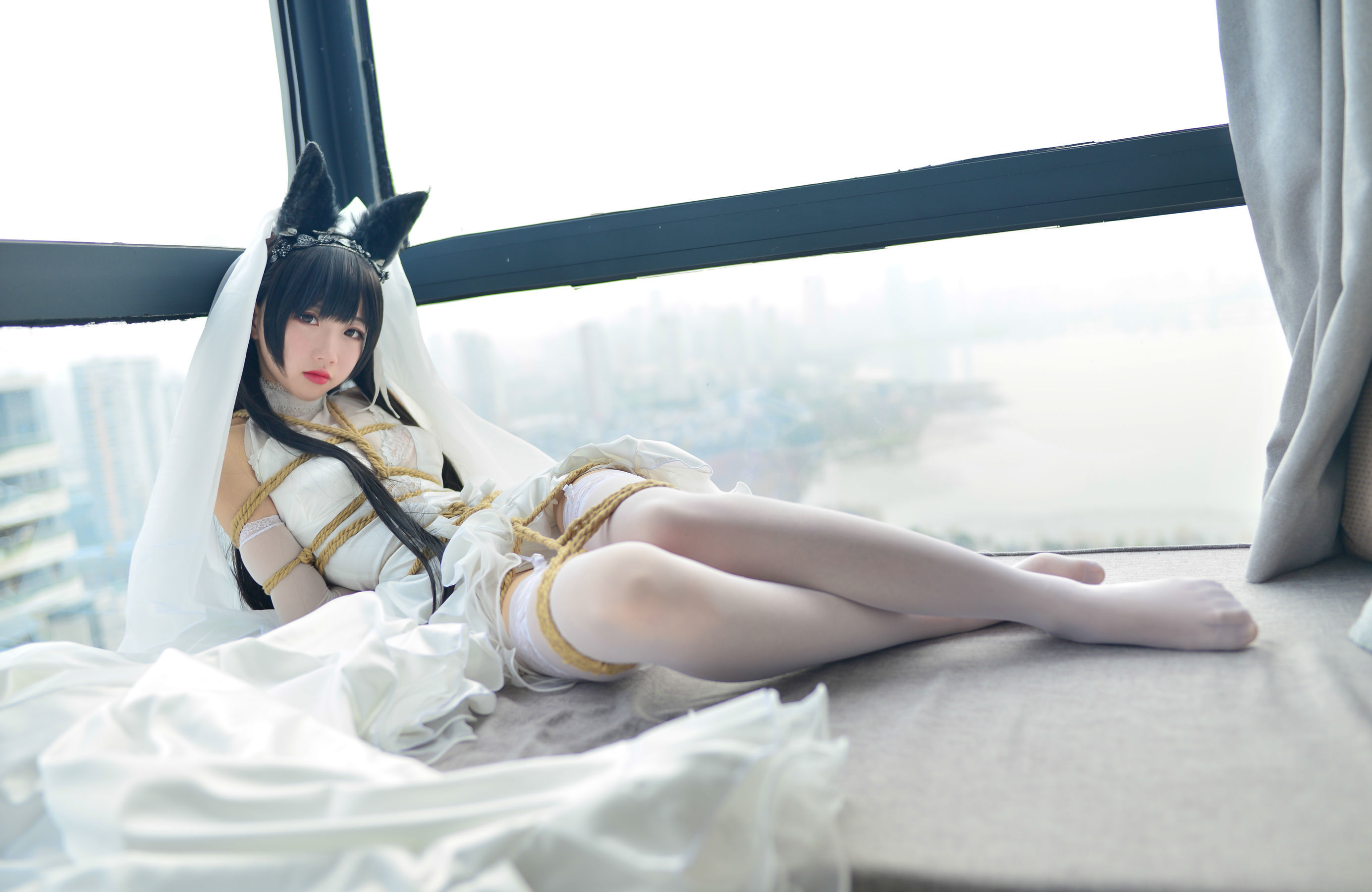 [萝莉COS] 雪琪 – 爱宕婚纱 Cosplay-第3张