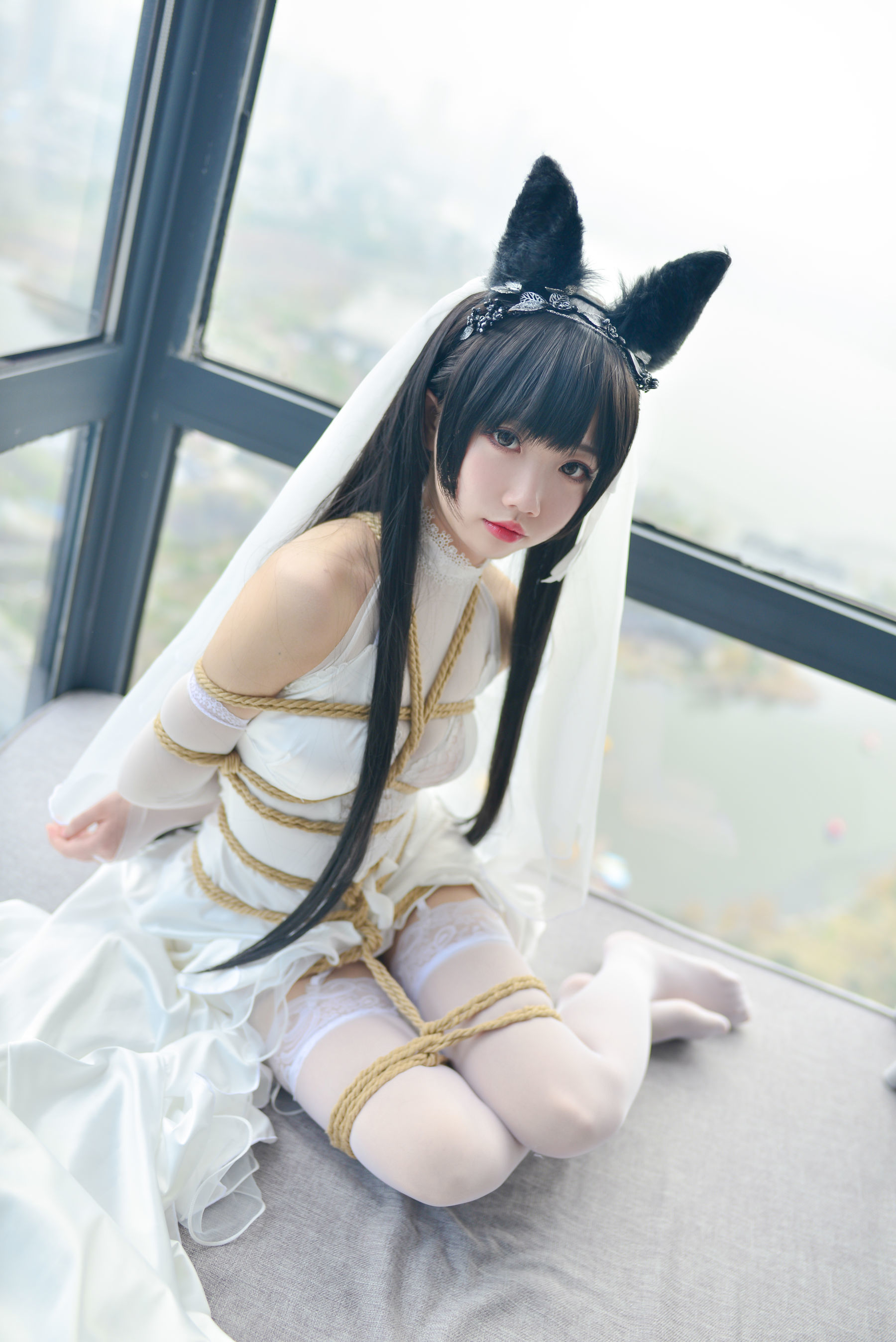 [萝莉COS] 雪琪 – 爱宕婚纱 Cosplay-第4张
