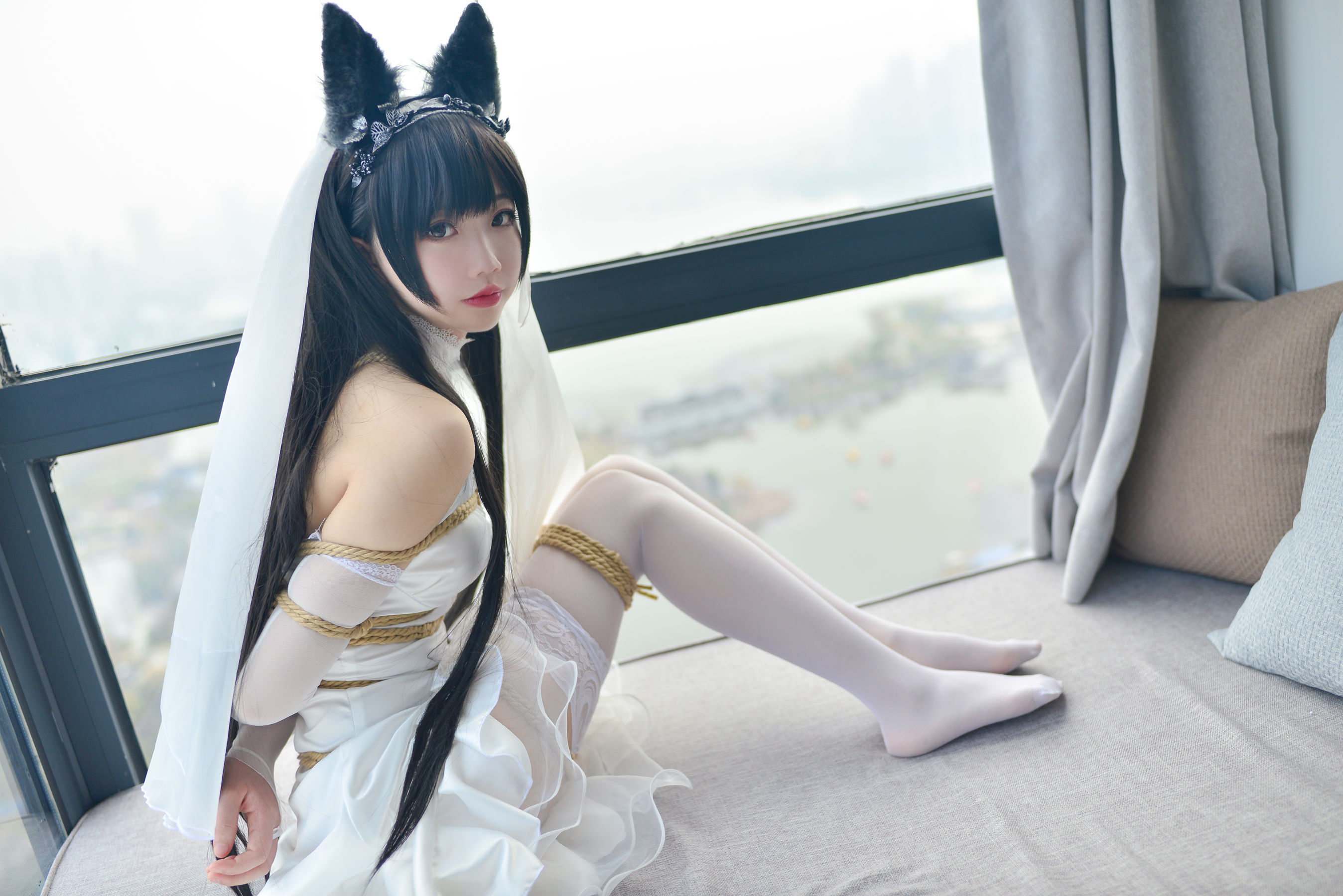 [萝莉COS] 雪琪 – 爱宕婚纱 Cosplay-第8张