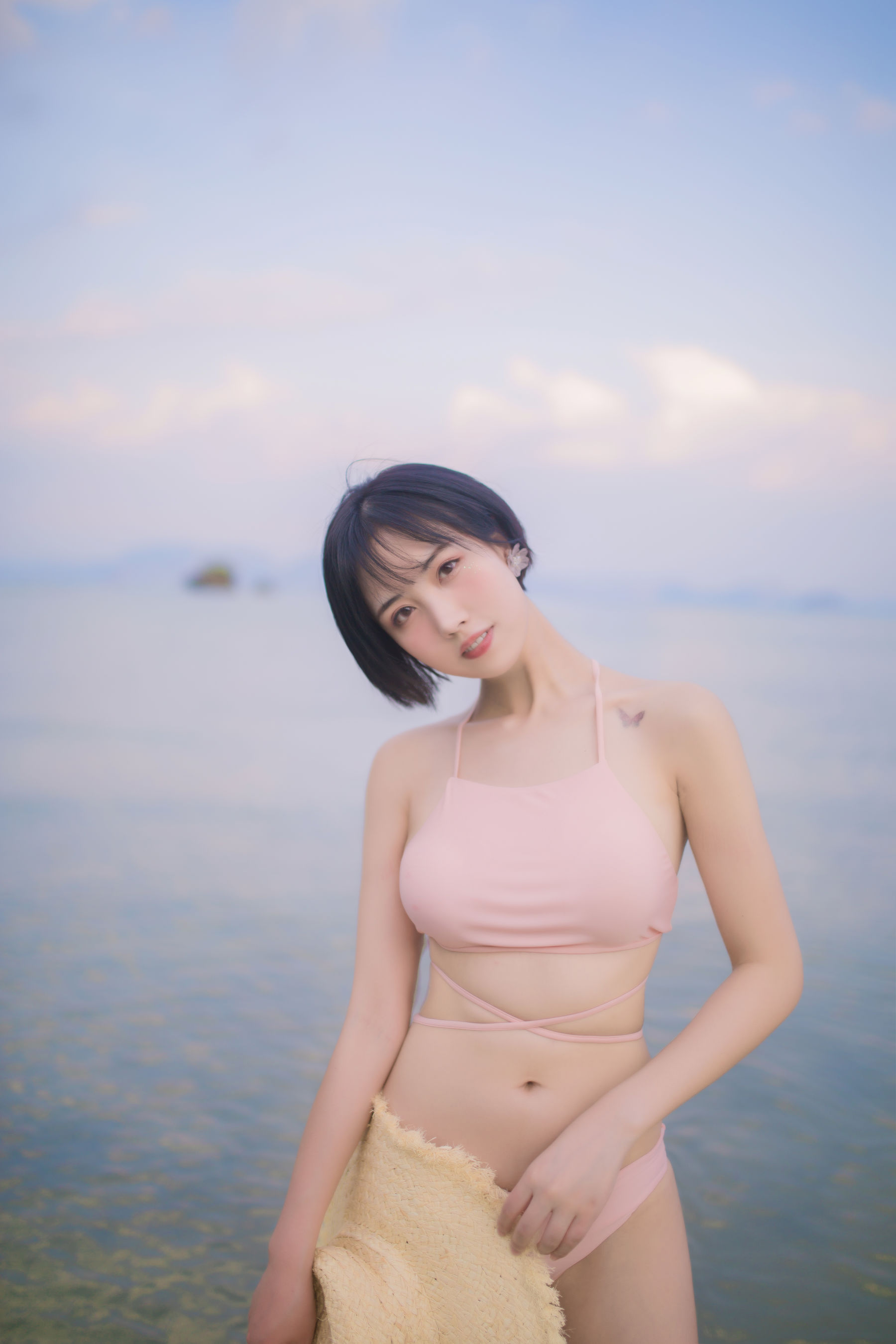 次元少女念雪ww – 粉色泳衣 Cosplay-第1张