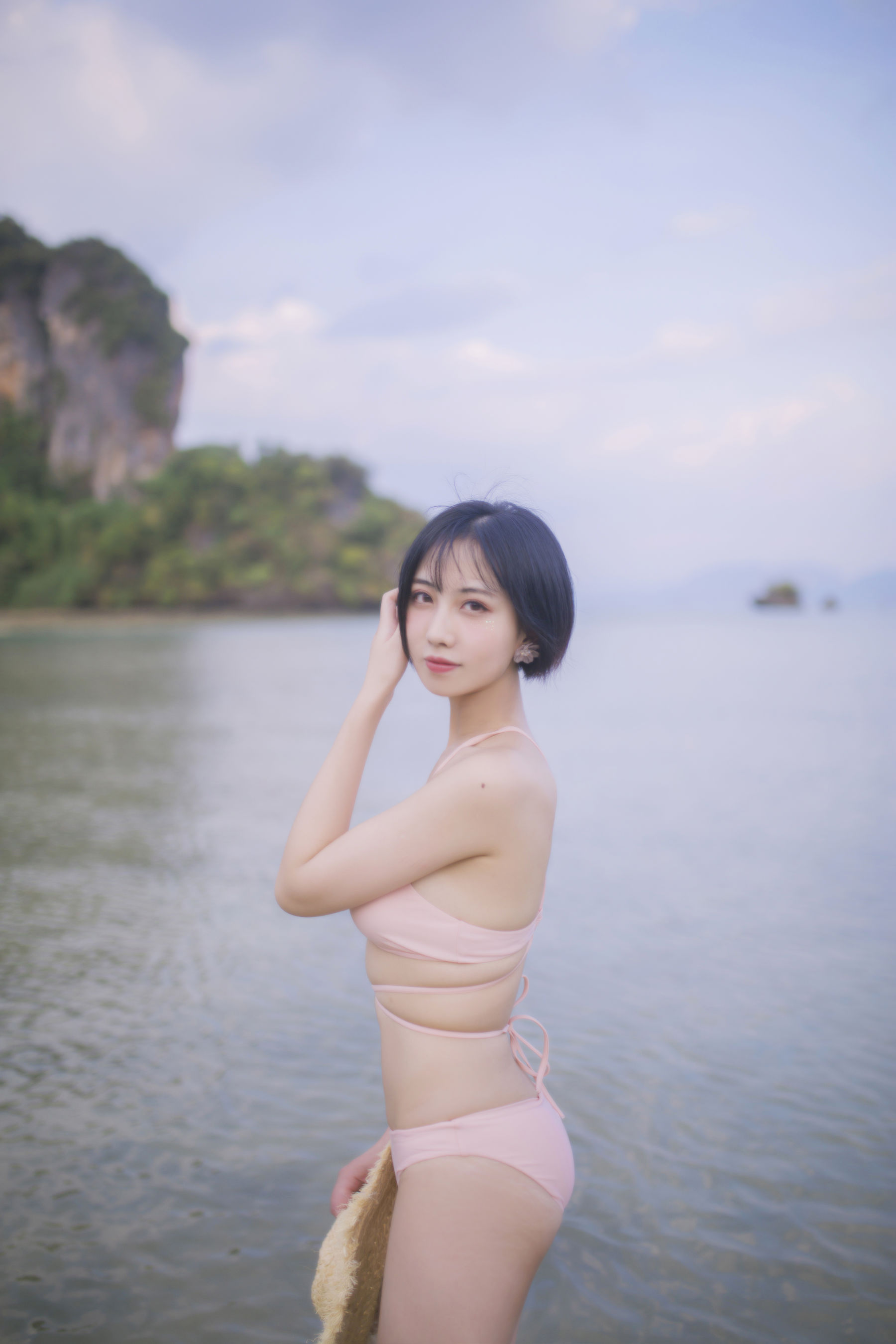 次元少女念雪ww – 粉色泳衣 Cosplay-第3张