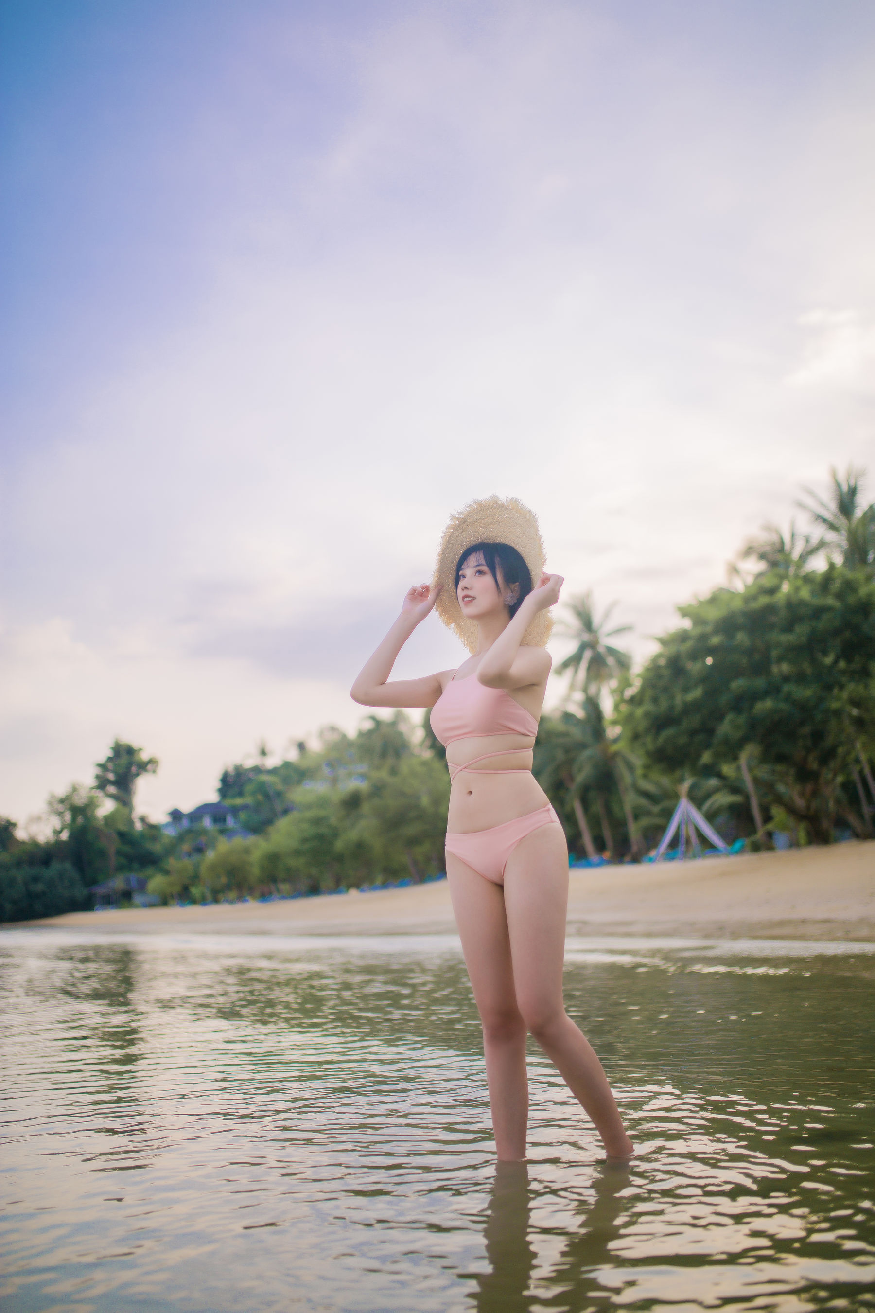次元少女念雪ww – 粉色泳衣 Cosplay-第27张
