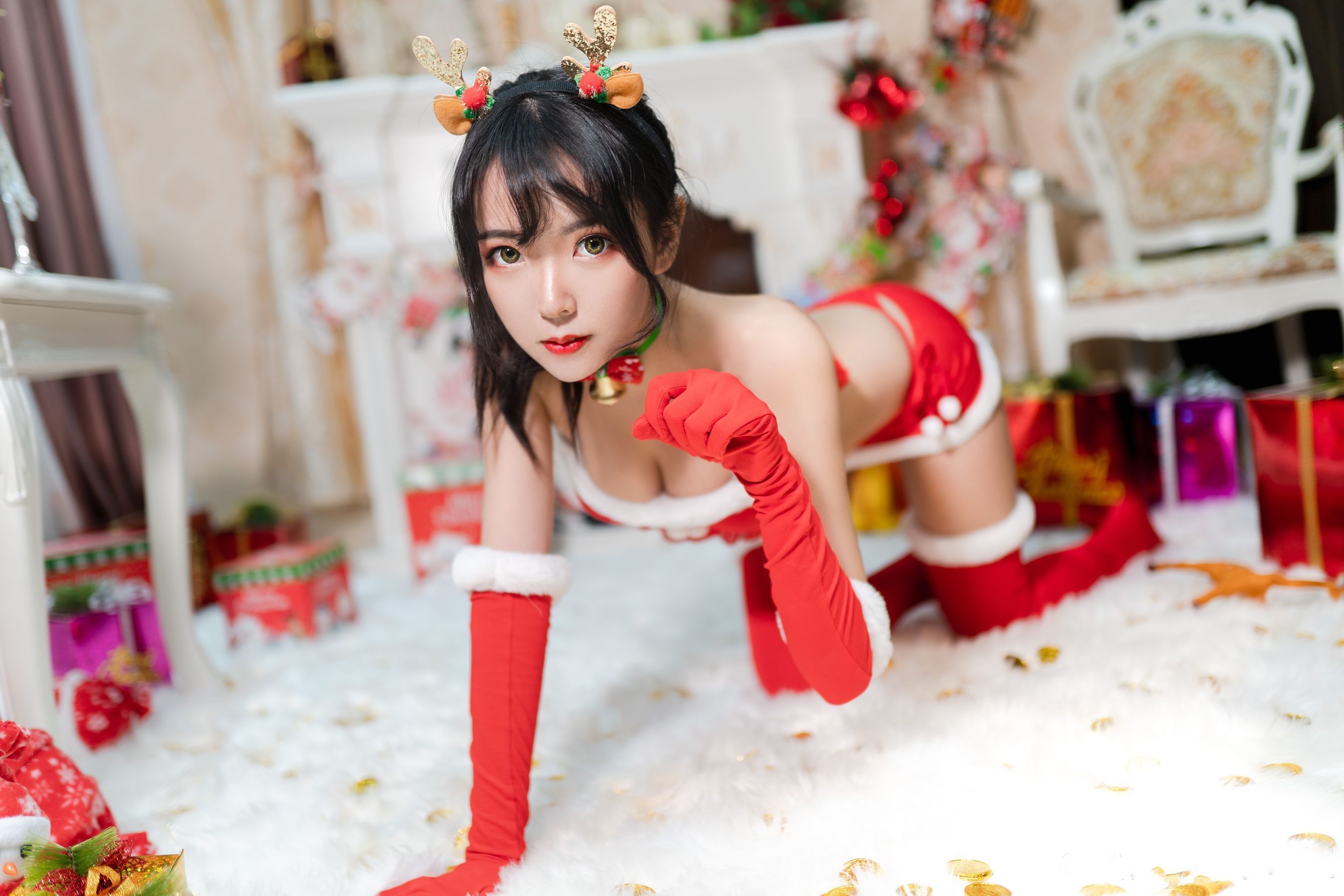 Coser小姐姐妍子坚不可摧 圣诞礼物 Cosplay-第4张