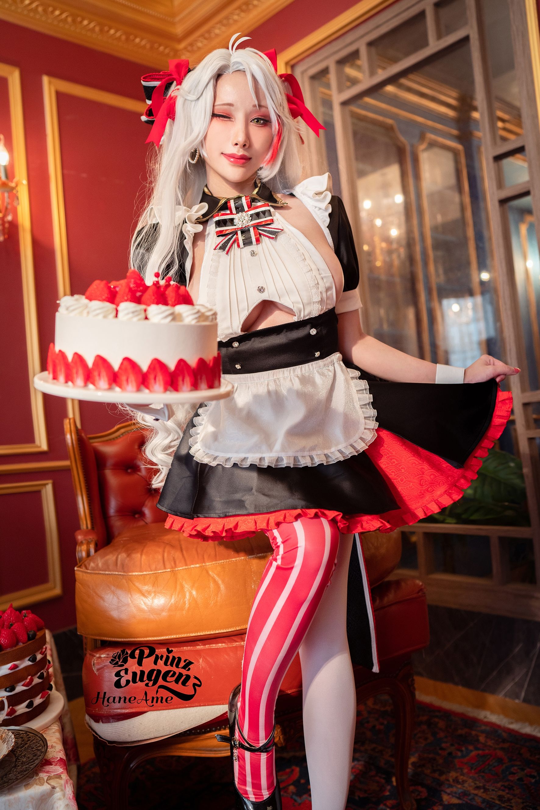 Hane Ame 雨波 – 欧根亲王 女仆 Cosplay-第1张