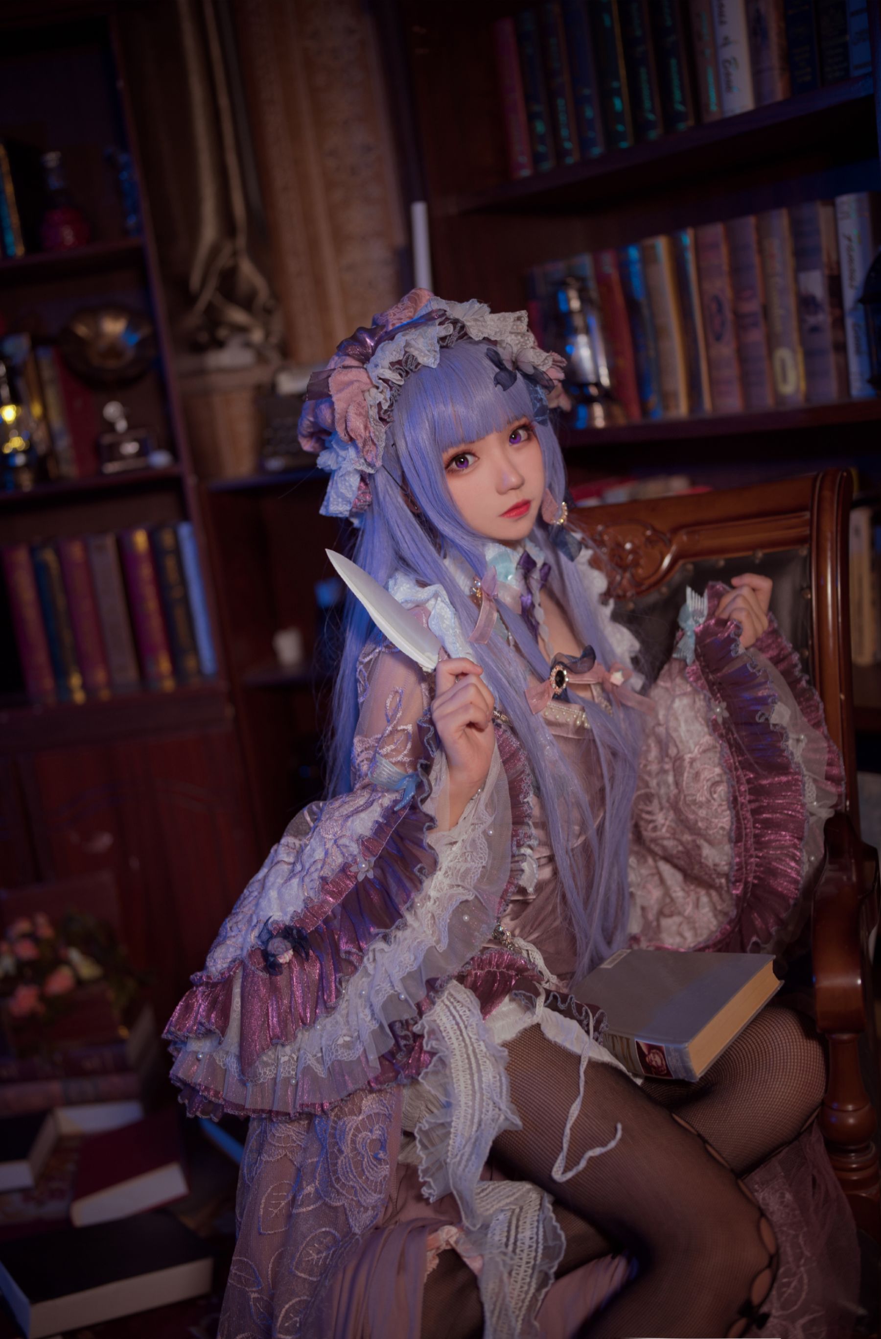 花柒Hana – 帕秋莉睡衣 Cosplay-第5张