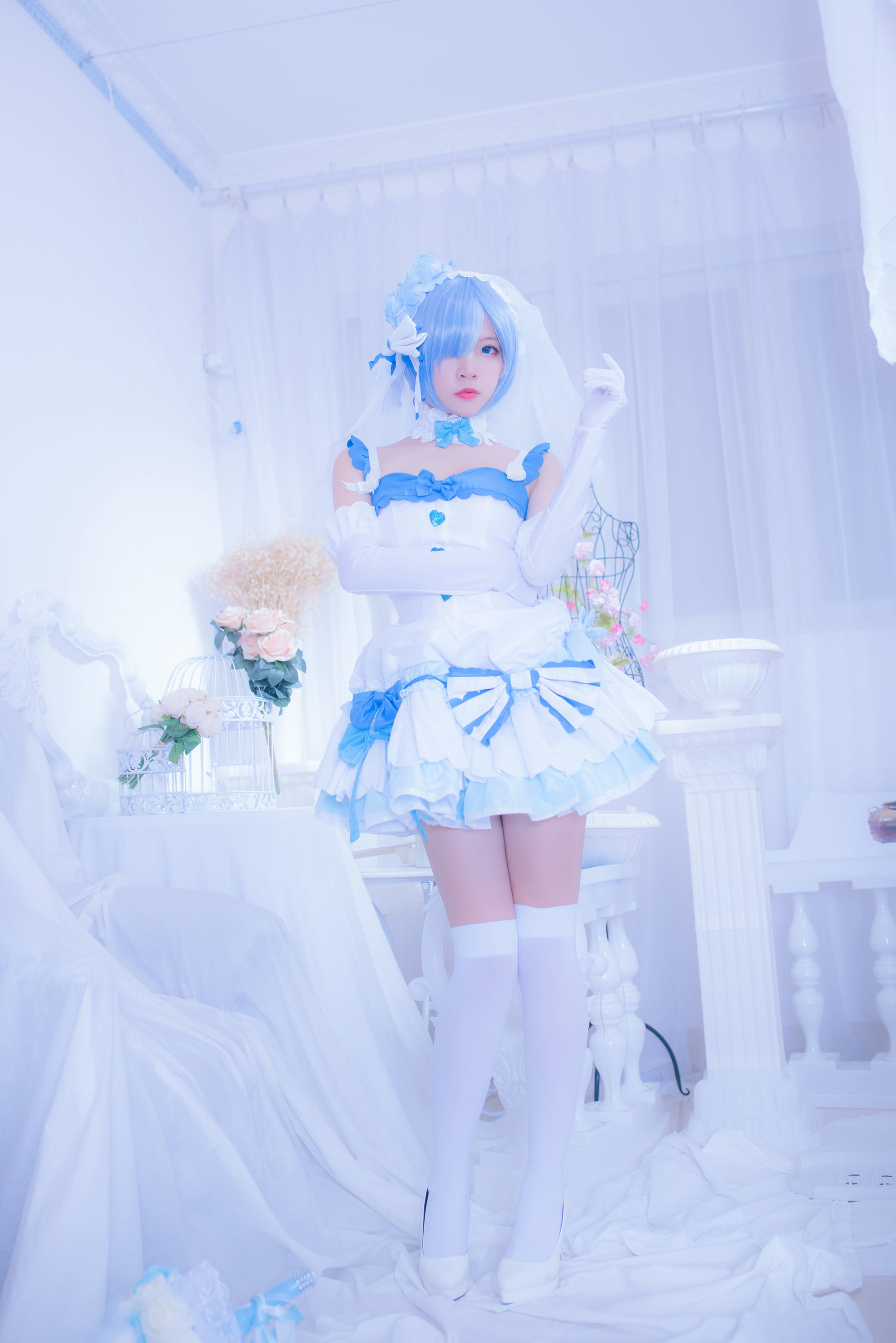 人气Coser二佐Nisa 雷姆花嫁 Cosplay-第5张