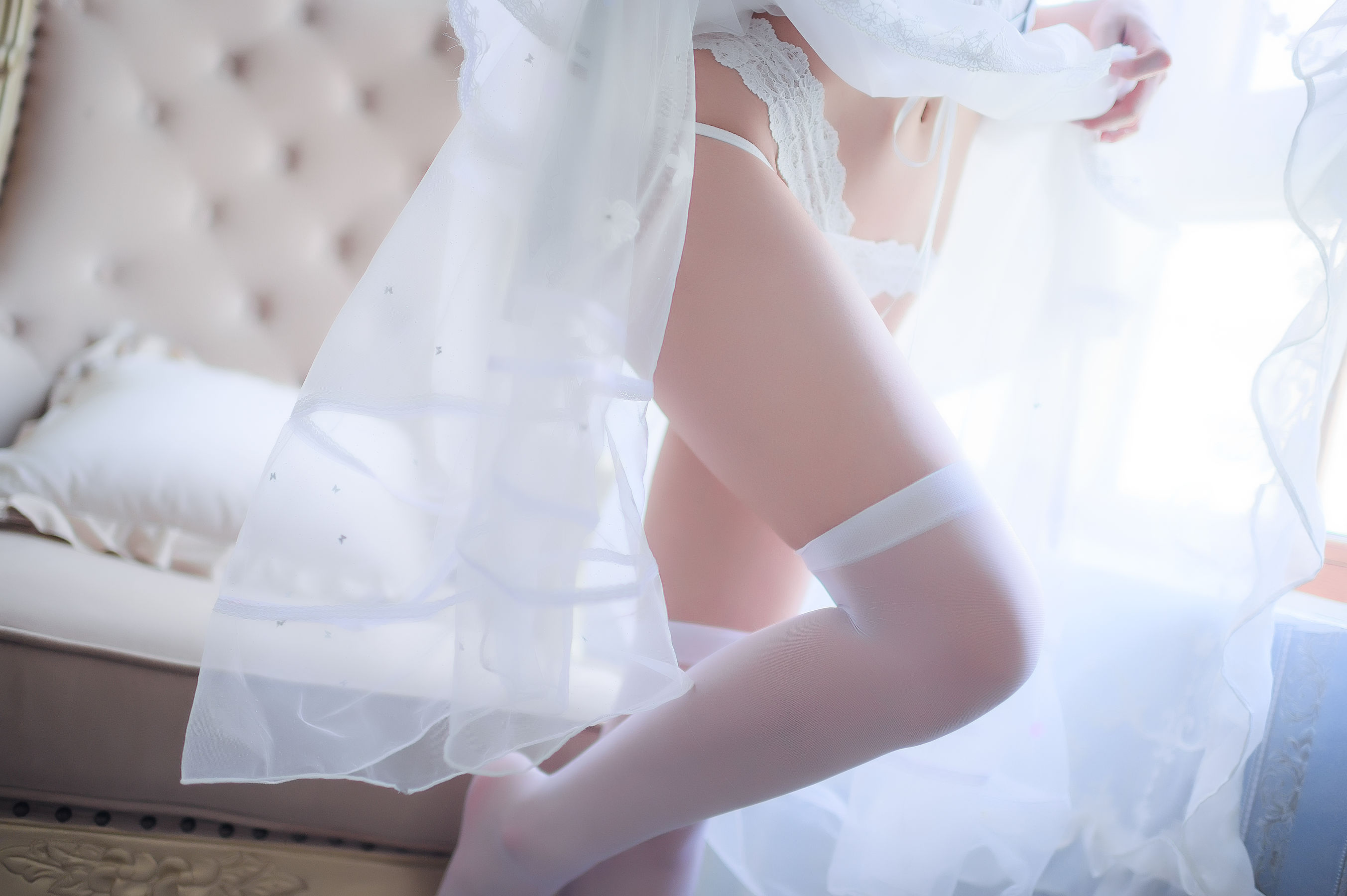 动漫博主阿包也是兔娘 – 明日方舟 伊内斯芭蕾 Cosplay-第4张