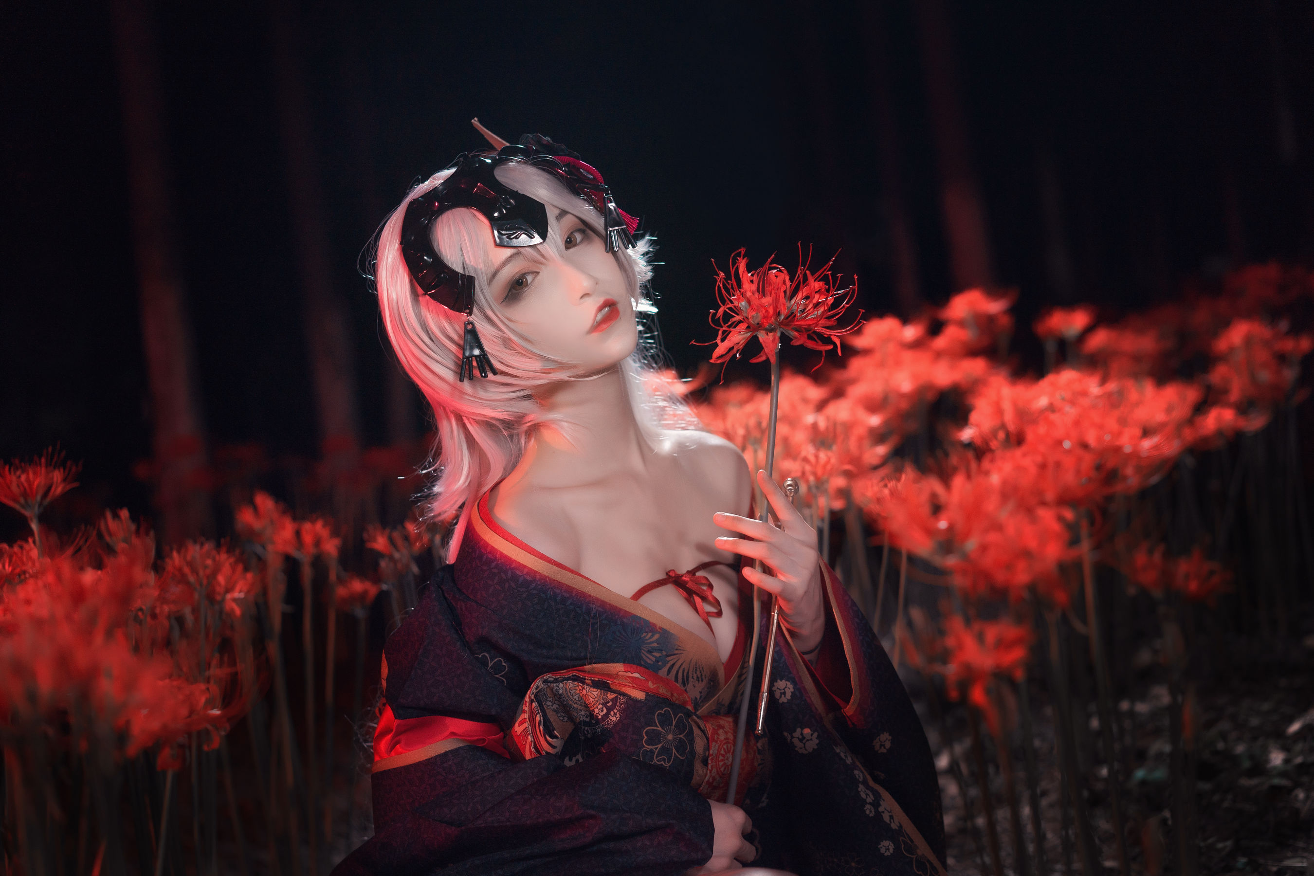 动漫博主铁板烧鬼舞w – 黑贞 Cosplay-第23张