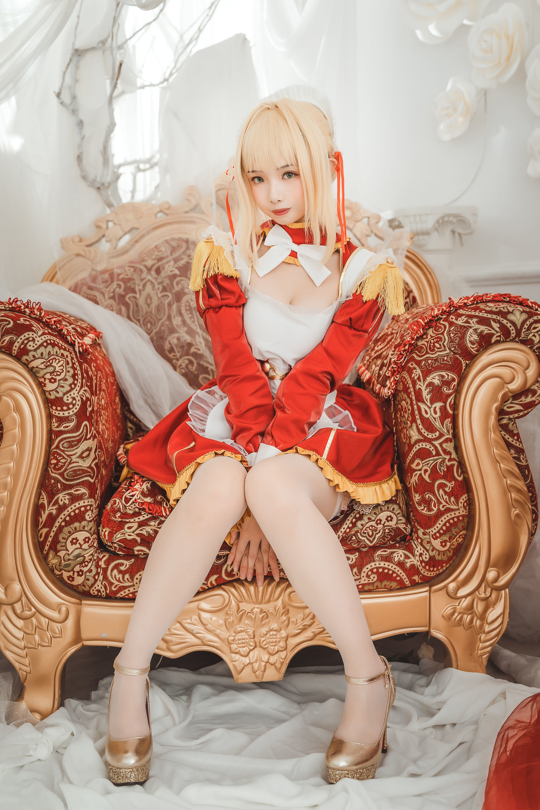 动漫博主雯妹 尼禄女仆 Cosplay-第4张