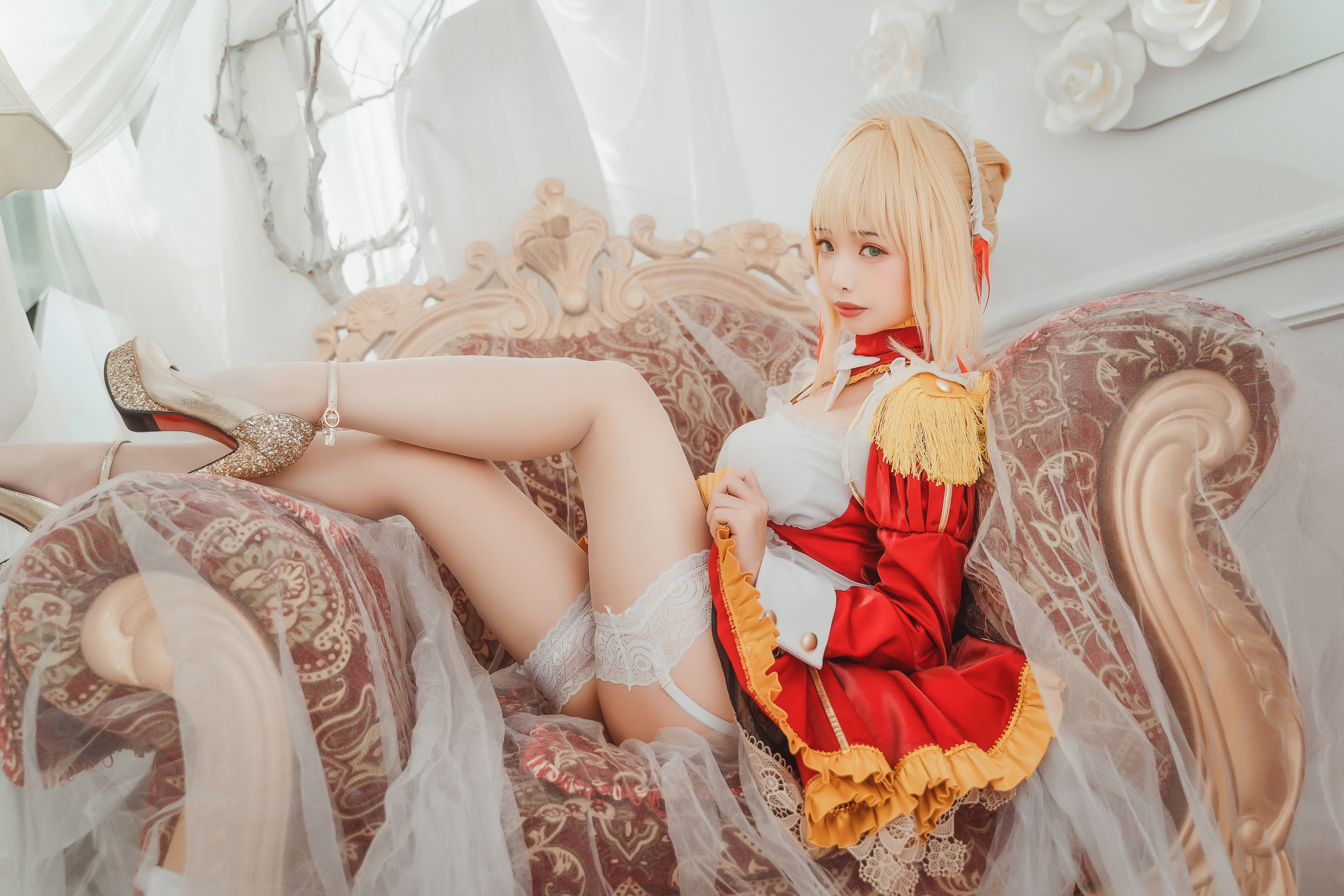 动漫博主雯妹 尼禄女仆 Cosplay-第20张