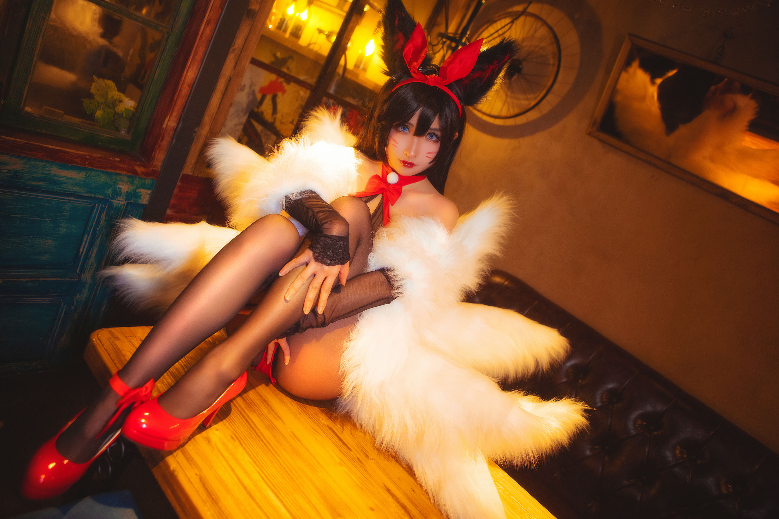 COS福利rioko凉凉子 兔女郎阿狸 Cosplay-第4张