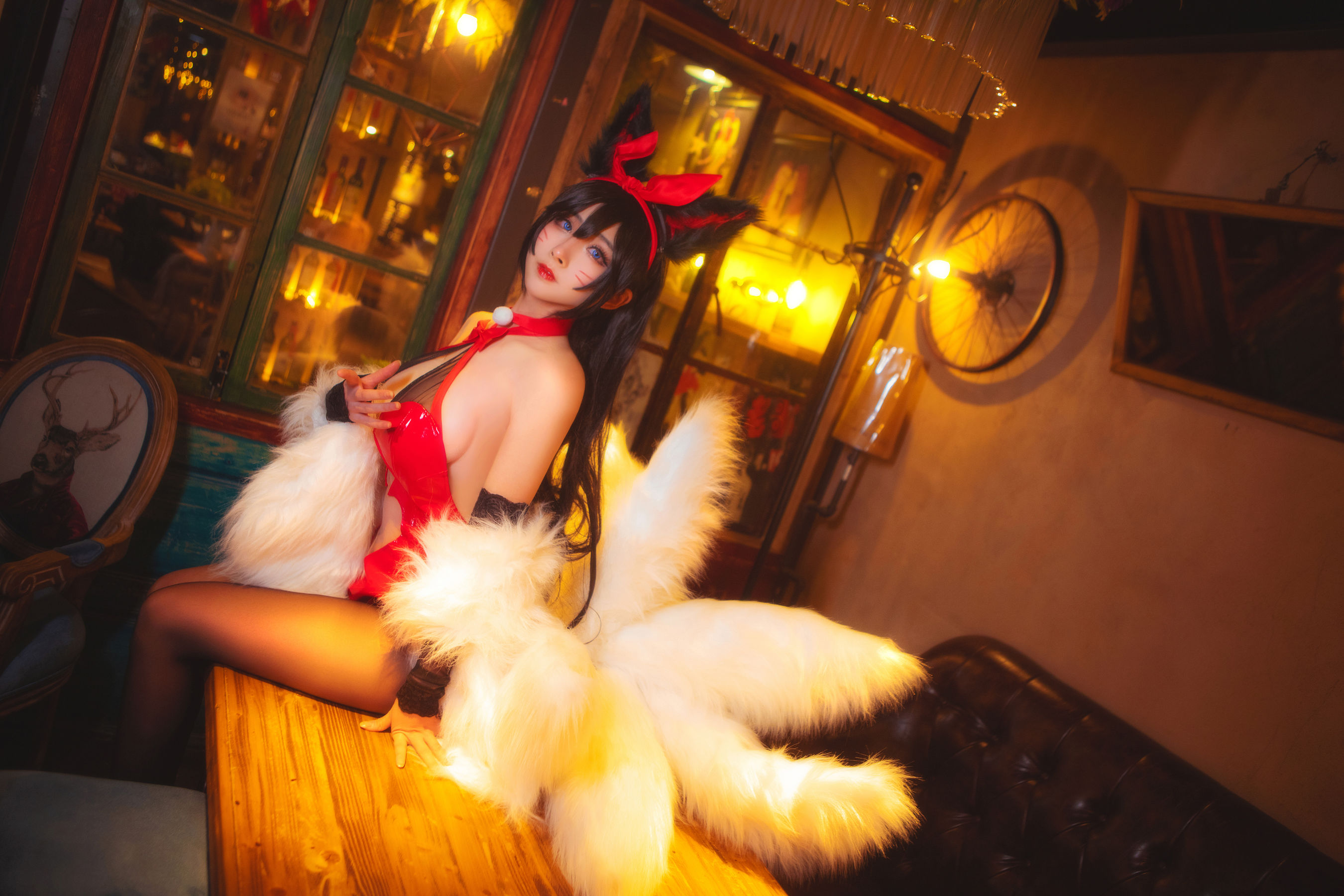 COS福利rioko凉凉子 兔女郎阿狸 Cosplay-第5张