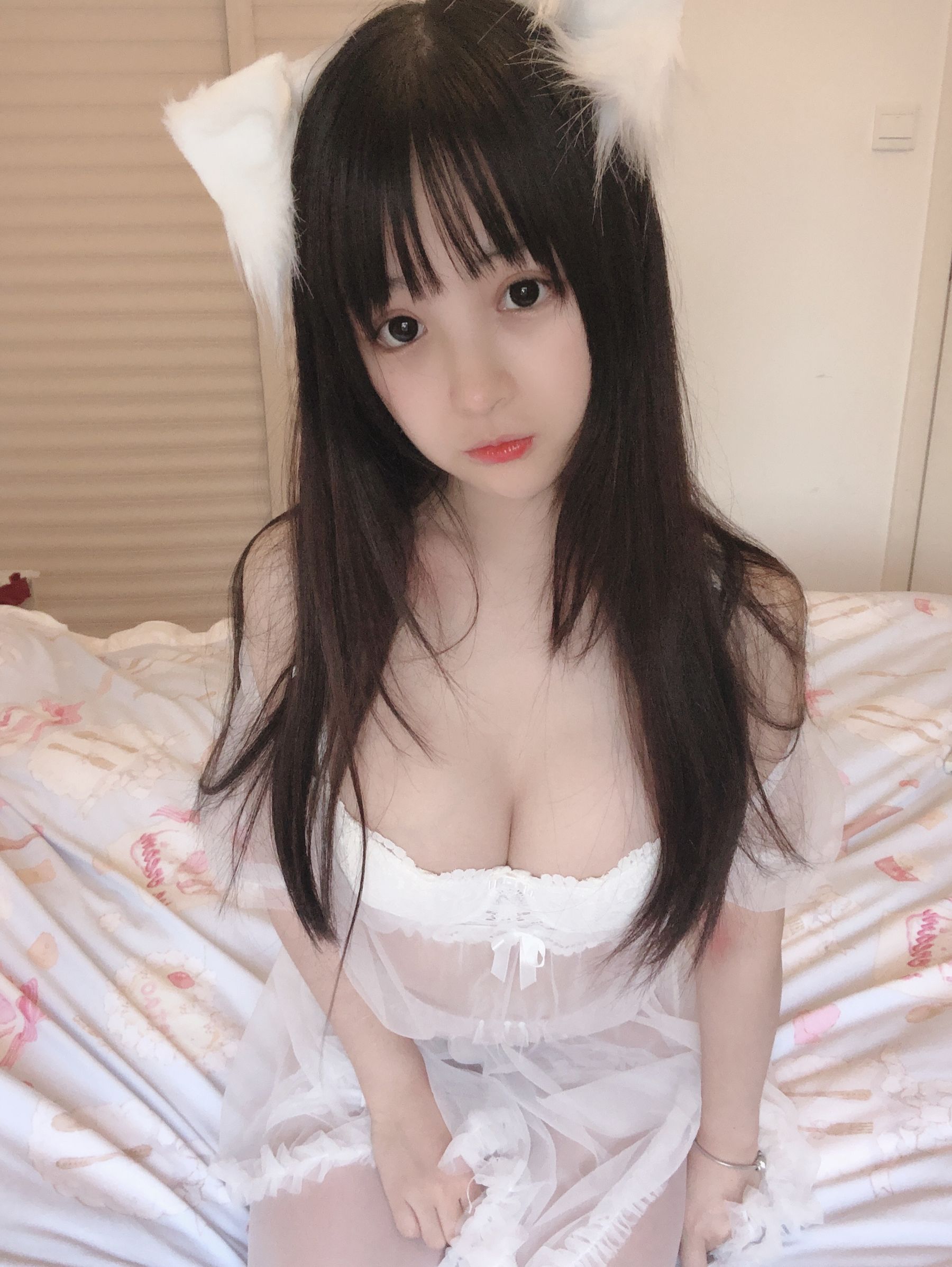 桜井宁宁 – 小白猫 蕾丝内衣 Cosplay-第6张